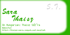 sara thaisz business card